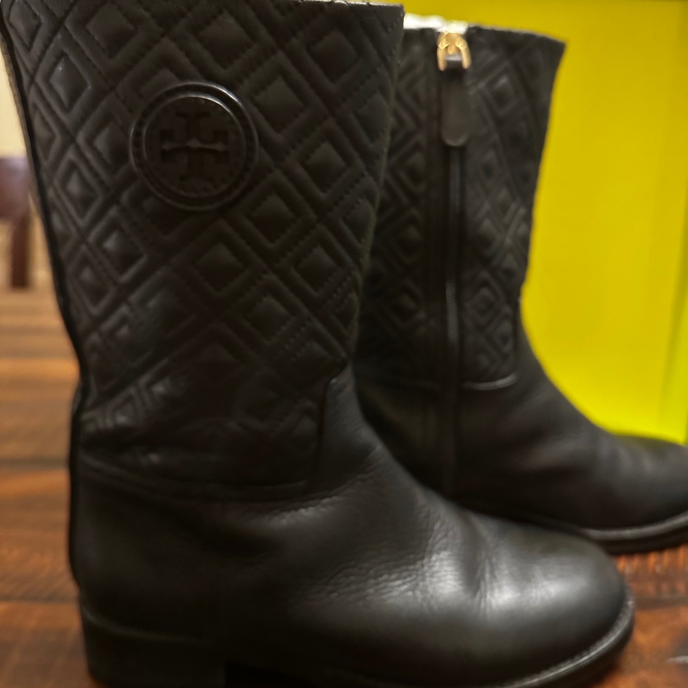 LIKE NEW - Tory Burch Black Marion Bootie, Size 6.5